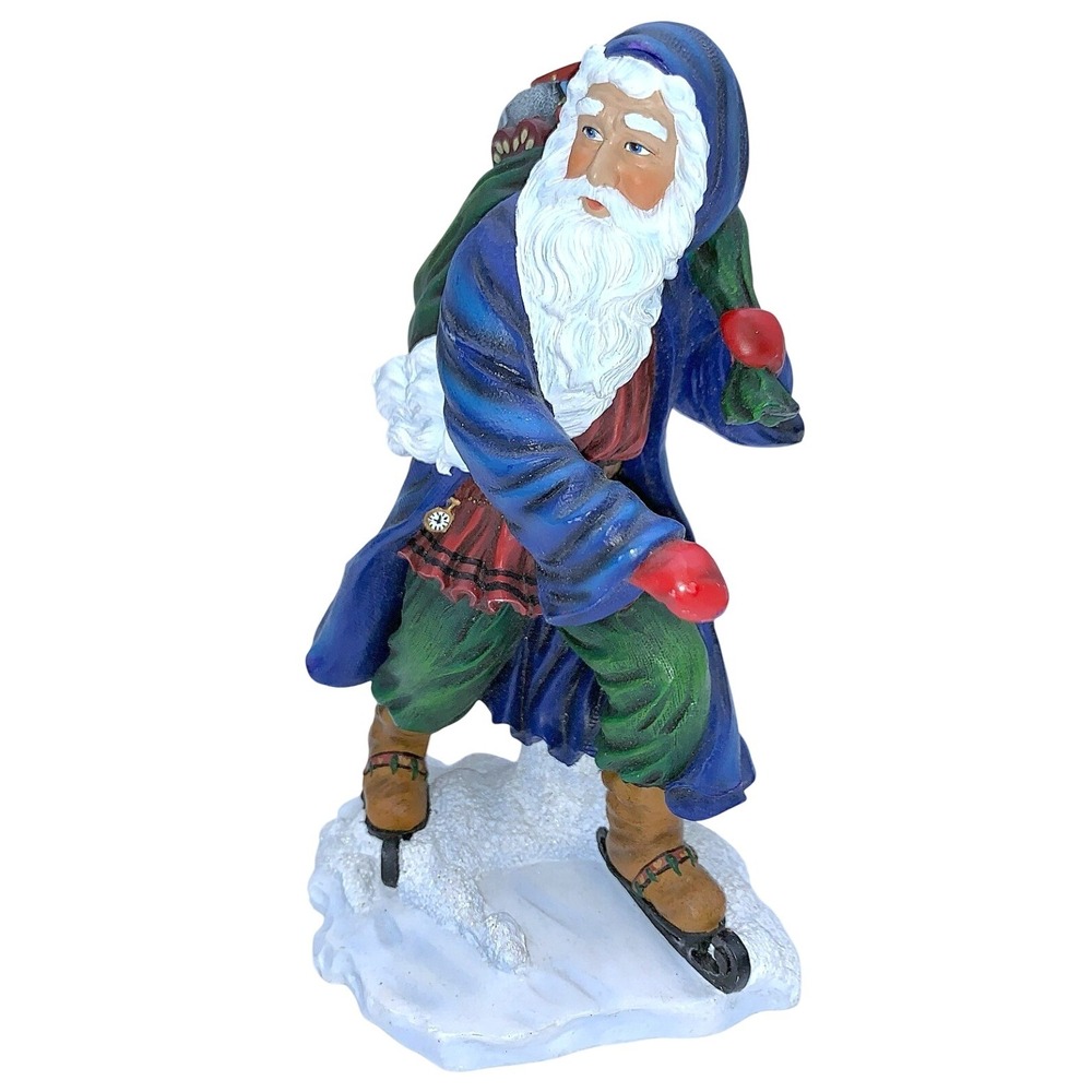 Pipka Collectible STARLIGHT SANTA Blue Robed 6" Ice Skater #11329 Vintage 2000